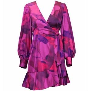Elegant Floral Wrap Dress